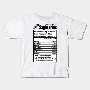 Sagittarius Zodiac Personality Traits - Male Female Gender Neutral Kids T-Shirt